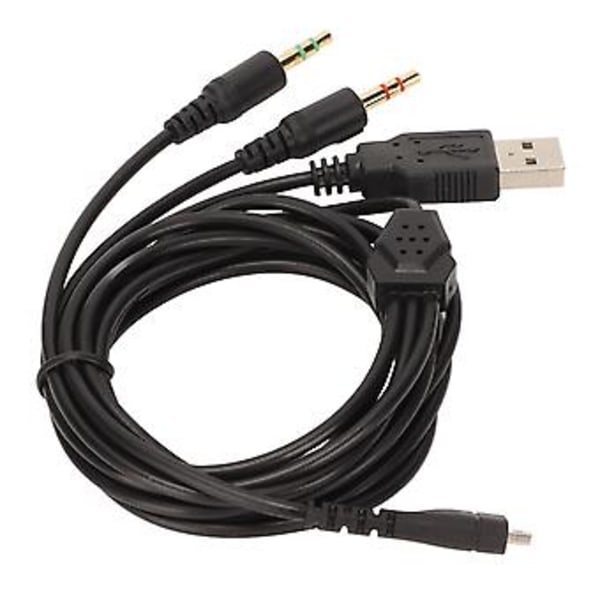 Hodetelefonkabel 3 i 1 Plugger Erstatning Gaming Headset Ledning med Lys for Steelseries Arctis 3 5 7 Pro 2 meter