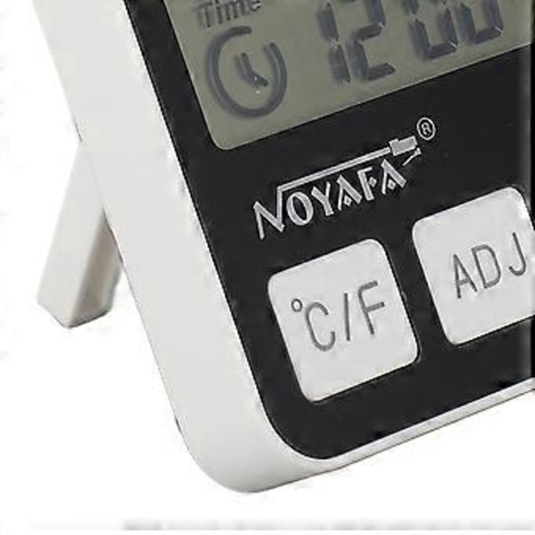 Innendørs Hygrometer Termometer LCD-Skjerm Smart Temperatur- og Fuktighetsmåler med Vekkerklokkefunksjon