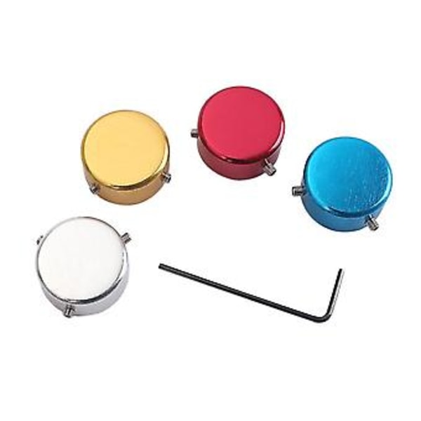 4 stk Gitarpedaler Fotbryter Topp Aluminium Legering Gitar Effekt Fot Neglehette For Gitar Effekter