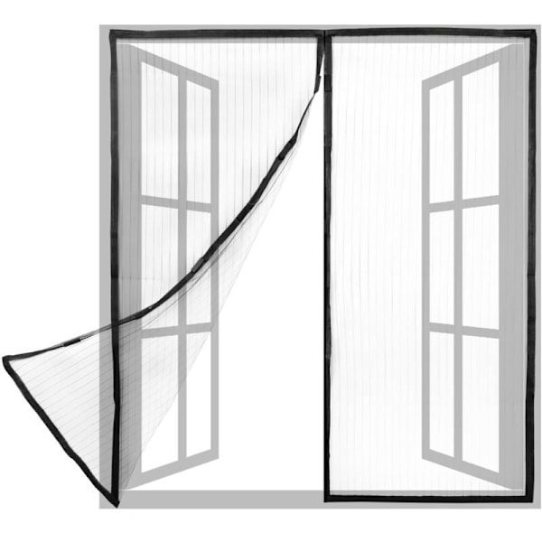 Magnetisk myggnetting for vindu 130 x 150 cm