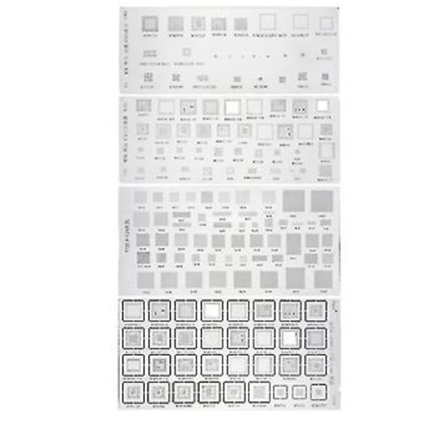 4kpl Universaali Bga Stensiili Yhteensopiva Mtk Msm Cpu Ram Pm Ic Reball Pin Suora Lämmitysmalli