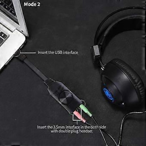 7.1 Kanavan Tilaääni 3D Audio Adapteri 3.5mm USB Ulkoinen Äänikortti DAC Lähtö