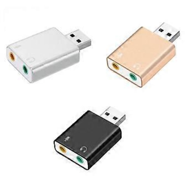 Ulkoinen 7.1 USB 3D -tilaäänikortti/ääniboksi kuuloke- ja mikrofonitulolla