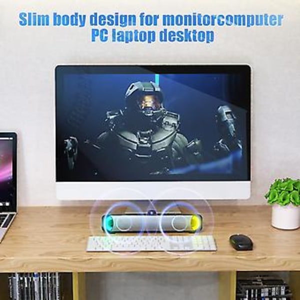 USB-tietokonekaiutin, työpöydän soundbar, PC-kaiuttimet Plug and Play