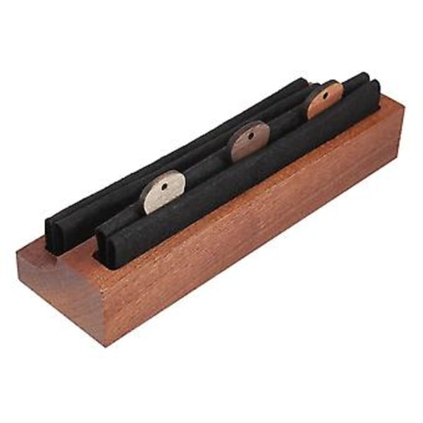 Gitarrplektrumhållare Set med 3 Träplektrum, Naturligt Trä Gitarrplektrum Displayfodral Mini Gitarrförvaring