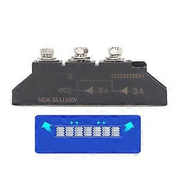 Aurinkosähköinen käänteisvirtasuojausdiodi 55A 1600V 2 sisään 1 ulos yhteinen katodimodulin tasasuuntausdiodi PV DC -järjestelmälle