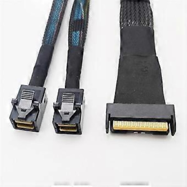 0,8 m Serveradapterkabel Slimesas MCIO 8I til 2xSFF-8643 MINISAS Server Data Multifunksjonell Praktisk Adapterkabel