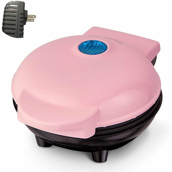 Mini vaffeljern, lite vaffeljern, Christmasstick Chaffle Maker for Hash Browns, Keto Chaffles Enkelt å rengjøre for individuelle pannekaker, kaker, E
