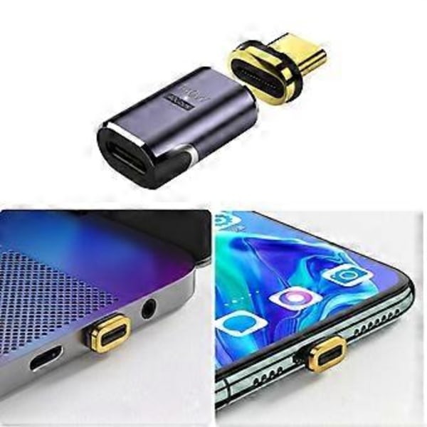 USB C Magneettiadapteri 24 Pinniä Type C Liitin USB3.1, PD 140W Pikalataus