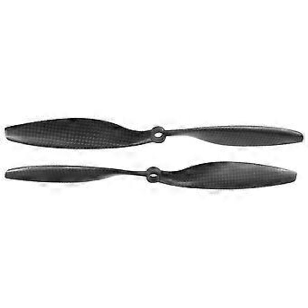 Svart 10x4,5 tum 1045 Kolfiber Spiralpropeller Framåt och Bakåt Tvåbladig Propeller för Multikopter