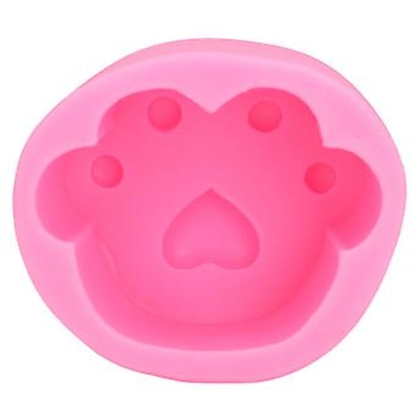 Katt- & Hundtass Silikonform: Mjuk Rosa Form för Bakning och Fondantdekorationer