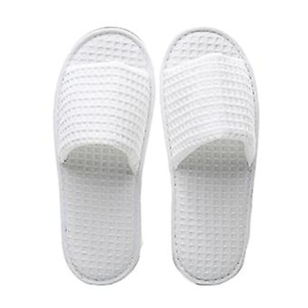 Spa Slippers, 5 Par Åben Tå Engangs Slippers Passer Størrelse Til Mænd Og Kvinder Til Hotel Hjem Os