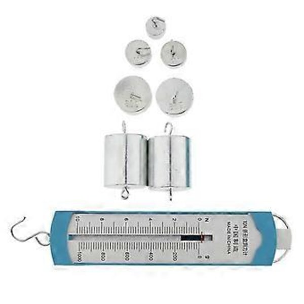 Lab Spring Dynamometer Fjäderdynamometer Krok Vikt Set Kraftmätare Dubbel Skala