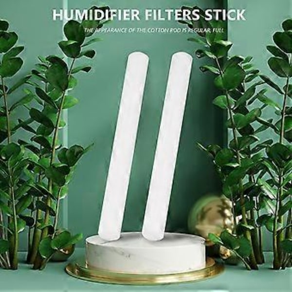 100 stk. Luftfukter Filtre Erstatning Bomullspinne for Luftfukter Aroma Diffusorer Tåkemaskin Luftfukter