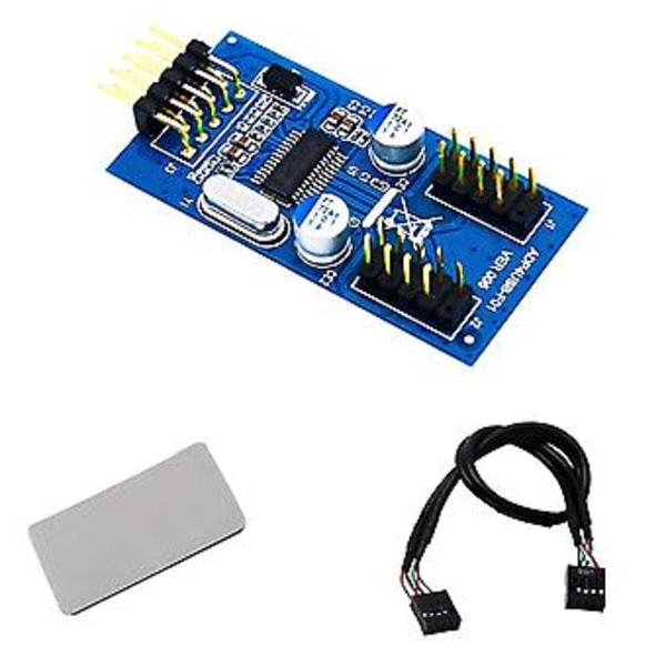 9-pins USB Header Hane 1 Till 2 Hona Förlängningssplitter Kabelkontakt Adapter USB Hub Förlängning Bil