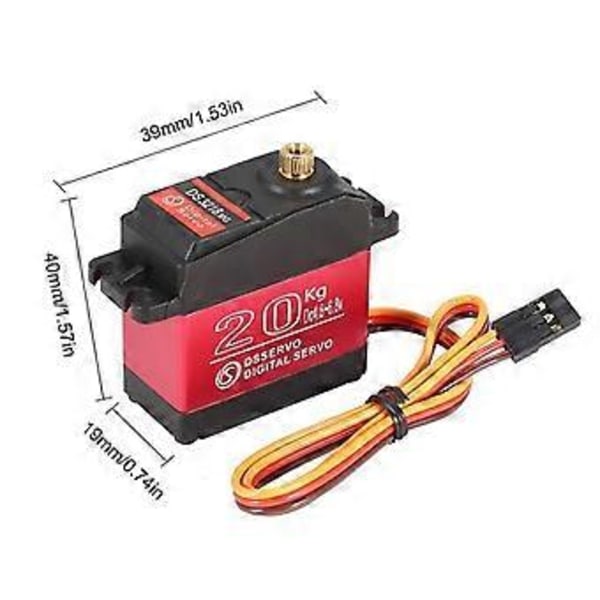 DS3218MG 20kg Robotti Servo Hv Suuri Vääntömomentti Robotti Servo Metallivaihde Ytimetön Moottori Digitaalinen Servo (180 astetta)