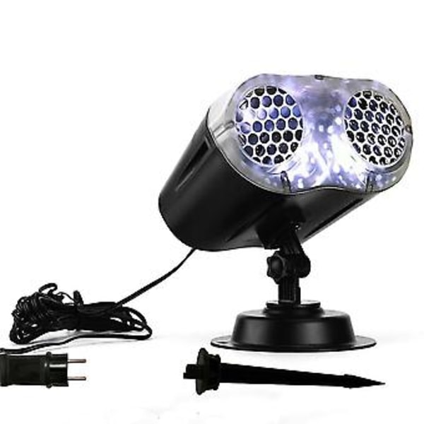 Julprojektor LED-lampor Vattentät 3D Snöflinga Projektorlampa med Fjärrkontroll för Jul Bröllopsfest