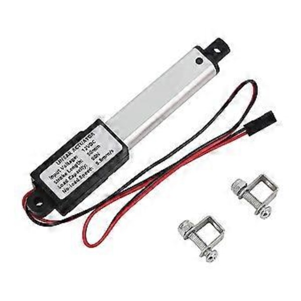 Mikro-lineær aktuator, 2 tommer slaglængde, 90N/20,3Lb, Hastighed 9,5 mm/S Elektrisk vandtæt aktuatormotor lineær aktuator 12V