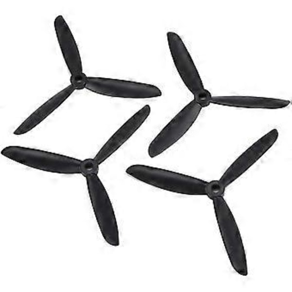 4 Par Cw/ccw 6045 Propellere Blader For Rc Racing Drone Quadcopter Fly Uav Reservedeler Tilbehør Komponent (farge: svart)
