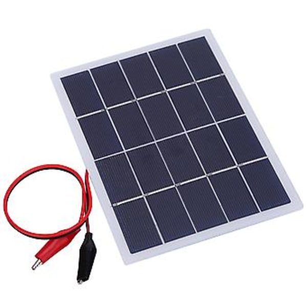 DIY Solpanel, 3W 5V Polykrystallinsk Silicium Solcellepanel Solcelle Lamineret Plade Brugervenligt Design
