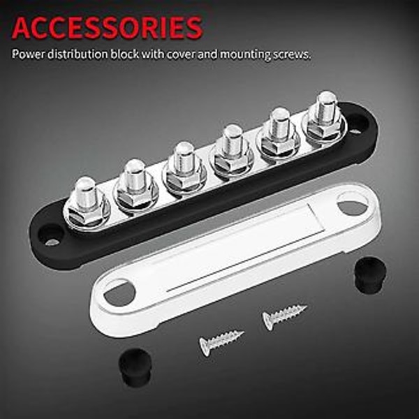 12V Sammelskena 6x5/16 tum (M8) Terl Dubbar 12 Volt B Med Skydd Sammelskena
