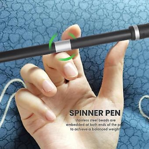 2 st Finger Pen Spinning Mod Gaming Spinning Pennor Flygande Spinning Penna Med Viktad Boll Finger Rot