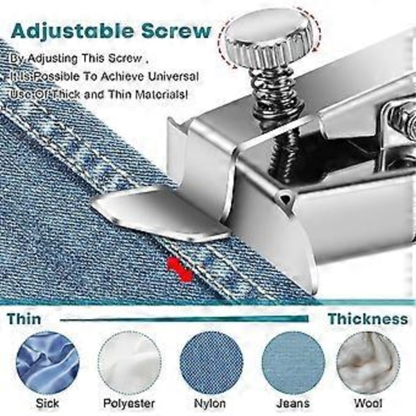 2-pack Multifunktionell Magnetisk Sömnadsguide Kit, Fållguide, Guide för Universell Symaskinsfot