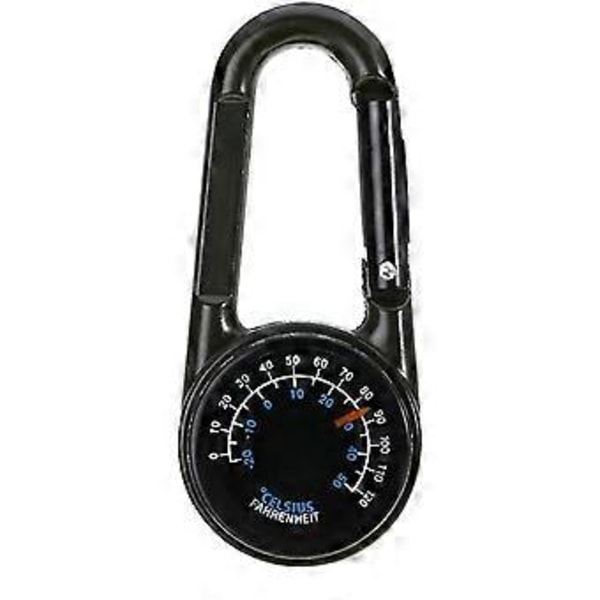 1kpl Kompassi Retkeily Kiipeily Vaellus Mini Metalli 3-in-1 Monitoiminen Karabiner Kompassi Lämpömittari Snap Hook Avaimenperä Kompassi Ulkokiipeily Selviytyminen