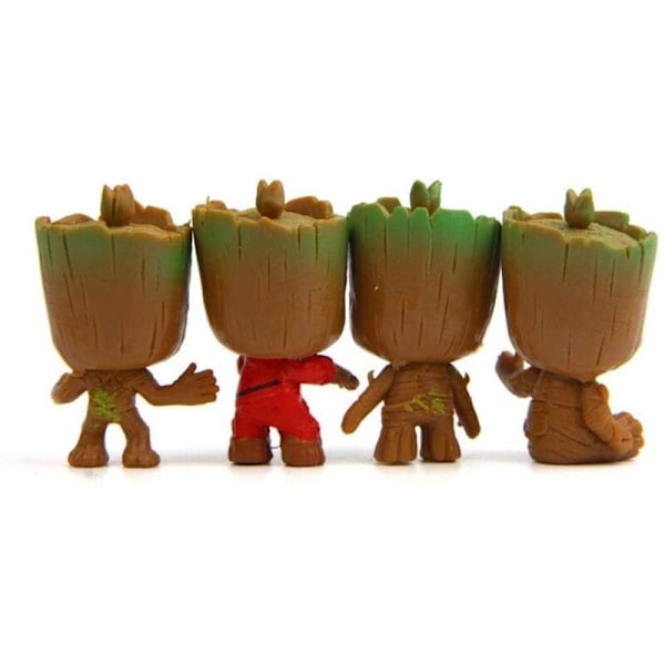 Baby Groot nøgleringe (4-pak) - Klassisk film I AM Groot actionfigur