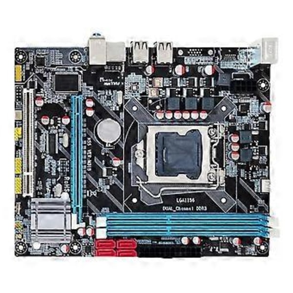 LGA1156 Dator Moderkort DDR3 Minne ATX Moderkort 1600MHz 4 SATA USB2.0 Dual Channel för I3 530/I5 750/660CPU