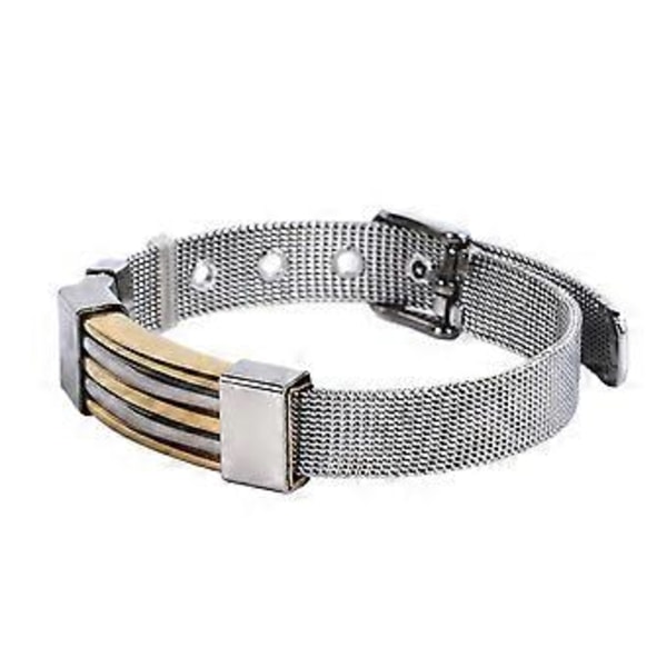 Herre Stål Mesh Spænde Armbånd Rustfrit Stål Justerbar Stribe Mode Smykker