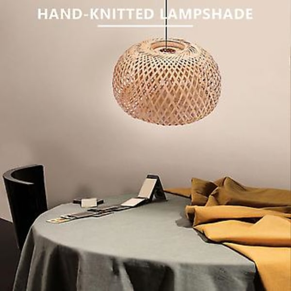 Bambusflet Hade Dobbelt Lag Bambuslampe