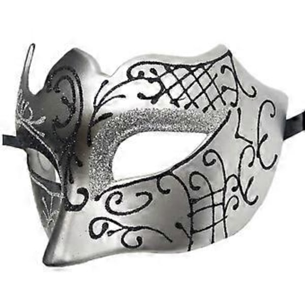 1 Pakke Gutter Maskerade Masker Karneval Party Bind for Øynene Nye Karneval Kostymer Sexy Partydekorasjoner Sølv