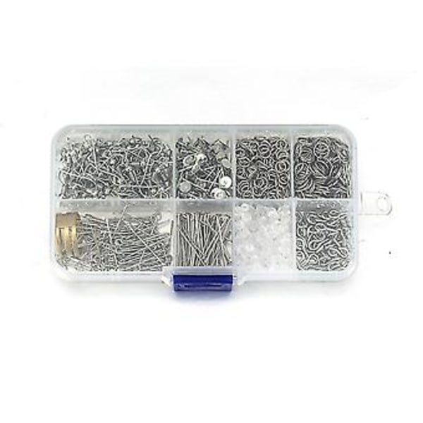 Örhänge Tillbehör Kit Inkluderar Öronkrokar, Öronpluppar, Öppna Ringar, Ögonstift, Öronstift För