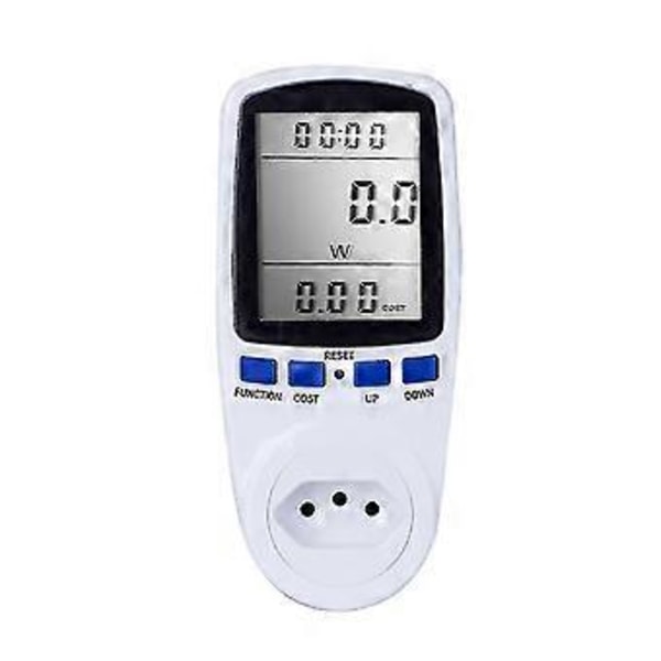 Digital LCD Energimätare Wattmeter Övervakningsenhet Wattal Elektricitet Kwh Strömmätningsanalysator (Storlek: BR-kontakt)