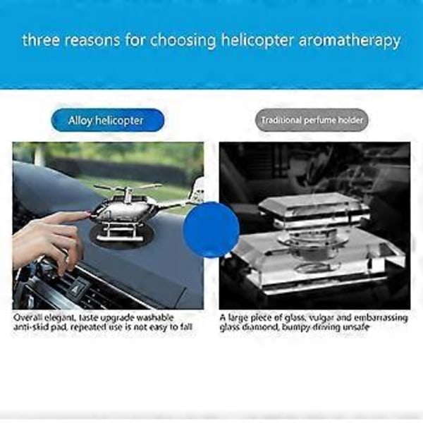 Instrumentbräda Bil Aromaterapi Legering Solcellsdriven Roterande Helikopter Bil Interiör Aromaterapi Dekoration