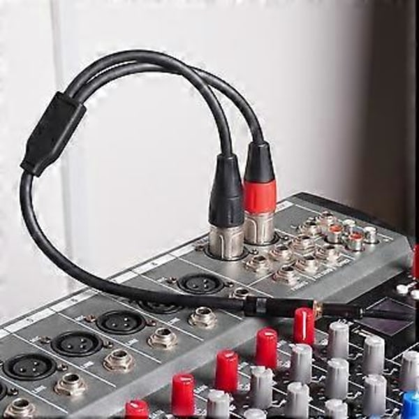 Dual XLR - 1/8 naarasadapteri, Balansoitu Mini Jack (3,5 mm) naaras mikrofonikaapeli, kaiutinmikserille
