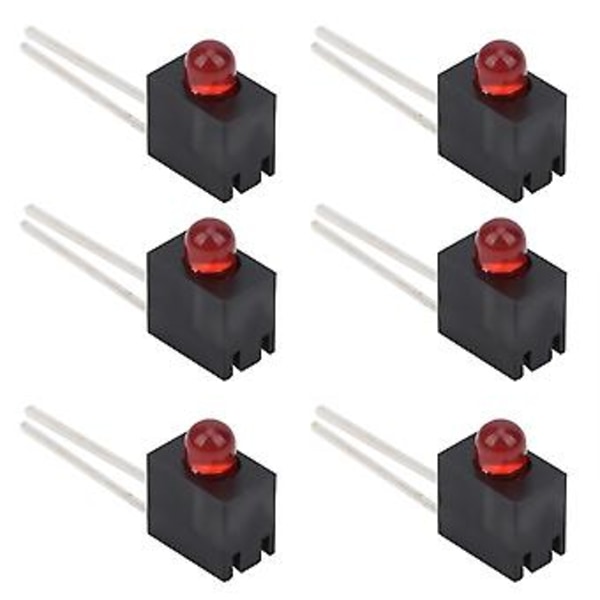 100 stk. LED-holder 3 mm lampeskjerm 90 graders bøy med lys Industrielle kontrollkomponenter Rødt lys