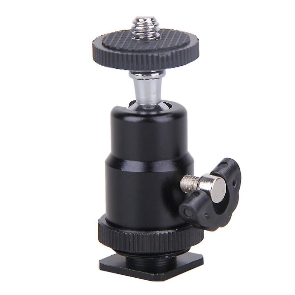 1 stk. til kamera stativ LED lys flash stativ beslag holder montering 1/4 hot shoe adapter vugge kuglehoved Betterlifefg
