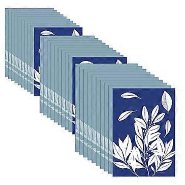50 ark Soltryckspapper Cyanotypipapper A4 A5 A6 Solritpapper Känslighet Naturtryckspapper för Barn Vuxna