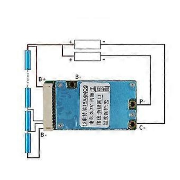 Bms 13s 48v - Lithium Pack Balancer Ladekort Equalizer Fælles/separat Port Kompatibel med Esco