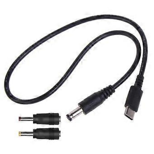 UsbC- til DC5.5x2.1mm 9V 12V 15V 20V Trigger Strømkabel for LCD-skjermer Lys