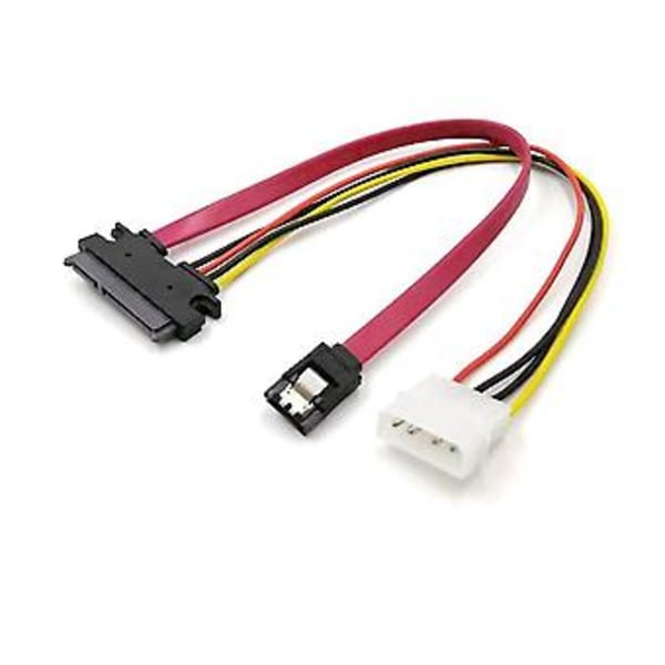 Sata Combo 15-nastainen ja 7-nastainen datakaapeli 4-nastainen Molex - sarjakaapeli Molex - Sata-adapteri 44cm