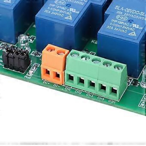 Relämodul 4 Kanal Krets Automatisk Kontroll Hög Låg Nivå Trigger Elektronisk Komponent 5V