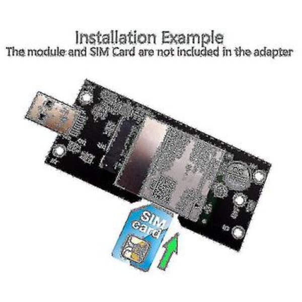 Ngff M.2 Key B Till Usb 3.0 Adapter Expansionskort Med Sim 8pin Kortplats För Wwan/lte 3g/4g/5g Modu