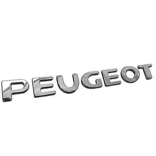 Chrome 3D itseliimautuva autokirjaimet rintamerkki tunnustarra oikeinkirjoitus Peugeot