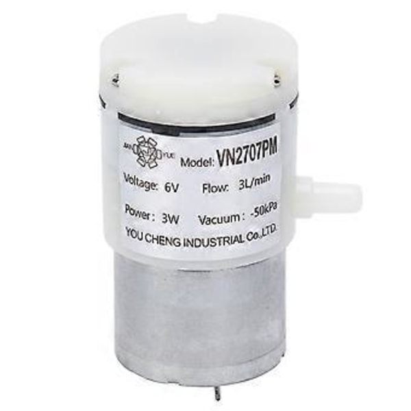 3 stk. Mikro Membranpumpe 3L/min Flowhastighed Vakuum Vandpumpe Maskine til Akvarium DC6V