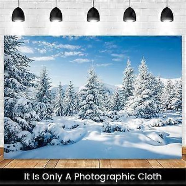 210X150Cm Vinter Sne Baggrund Klud Snefnug Juletræ Glitter Hvid Fest Fotografering Baggrunde, E