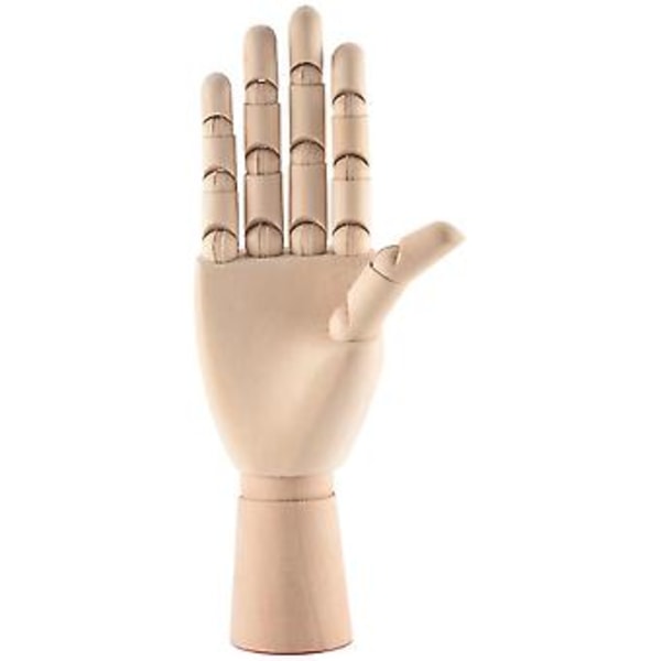 18*6cm Trä Ledad Höger Hand Skyltdocka Modell Gåva