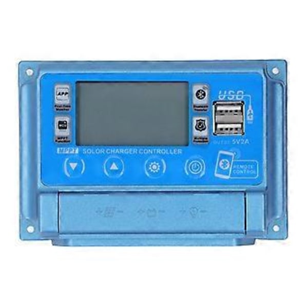 MPPT Solar Charge Controller 12V 24V 36V 48V 60V Selvadaption Dobbelt USB Fotovoltaisk Panel Regulator med Bluetooth 40A